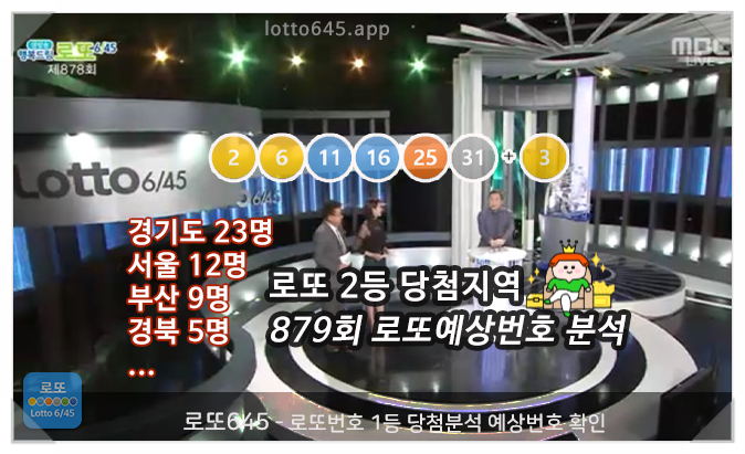  로또 2등 당첨지역 경기도 서울 부산 로또명당