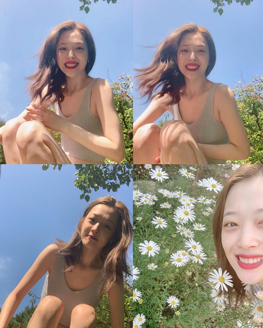  설리, SNS 라이브 방송 도중 가슴 노출 사고!