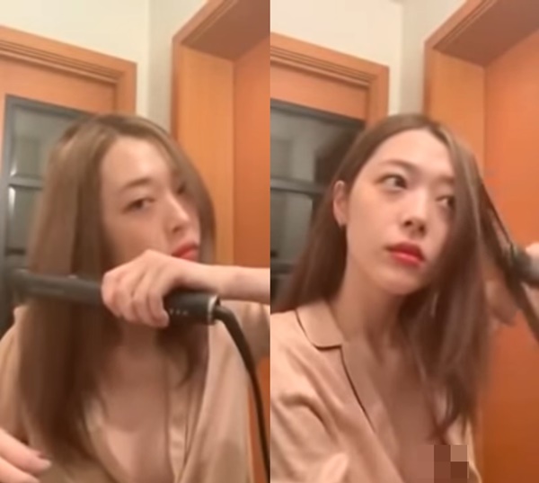  설리, SNS 방송서 가슴 노출