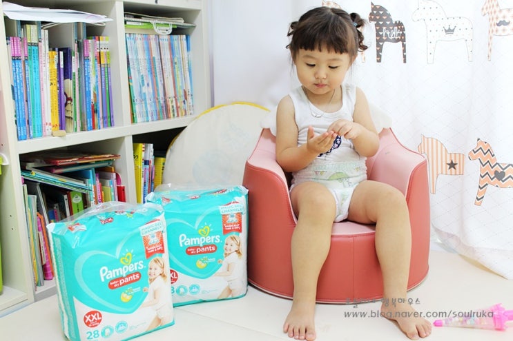  아기백일선물은 최대 2배 더 보송해진 팸퍼스 팬티기저귀추천