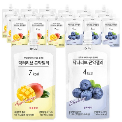  닥터리브 곤약젤리 블루베리 10p + 애플망고 10p(46% 할인)