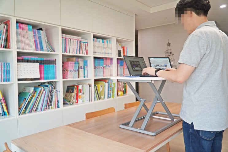  높이조절 스탠딩책상 스탠워크로하는 건강관리