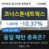 코너스톤네트웍스, 주가 하락 현재는 -10.37%.. 이 시각 거래량 4만6654주