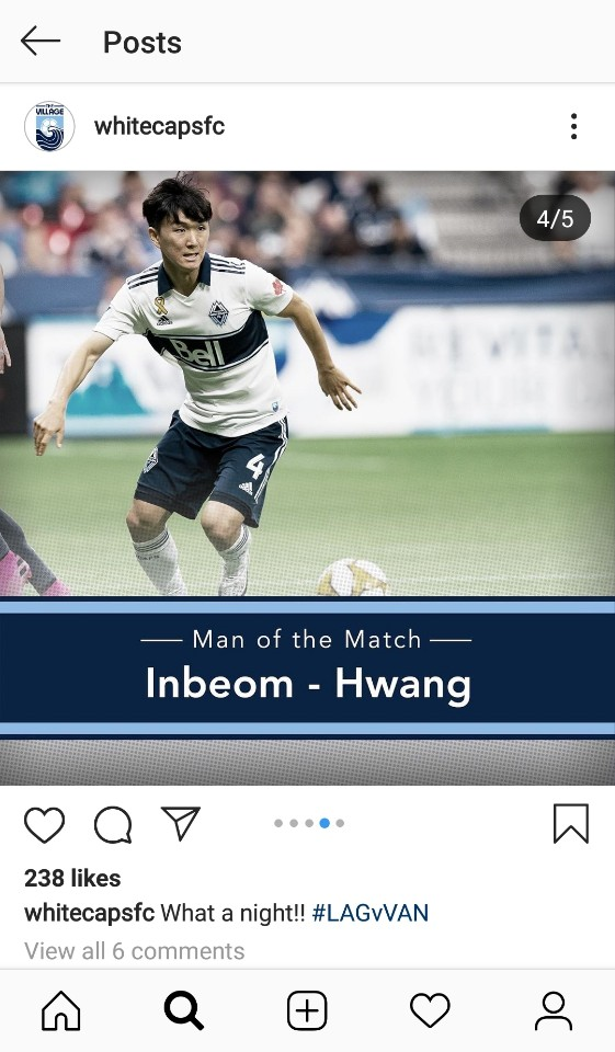  [데일리 해외축구] 황인범 LA 갤럭시 경기에서 2 도움 기록 (MOM, 맨 오브 더 매치)