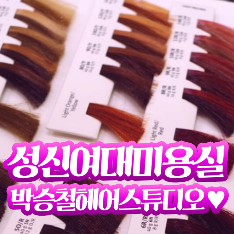 성신여대 미용실 박승철헤어스투디오에서 아베다 염색했어요