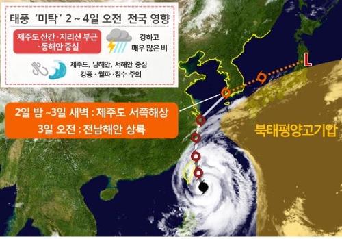  '미탁', 강한 중형급 태풍으로 발달…개천절 우리나라 강타할 듯(종합)