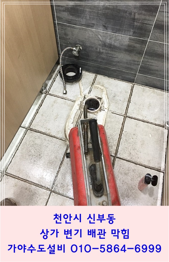  천안 동남구 신부동 상가화장실 변기역류 변기물안내려감 변기배관막힘 오수배관막힘 천안하수구업체 아산하수구뚫음