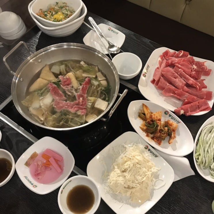  부평 샤브샤브 뽕잎사랑 무난무난하네요.