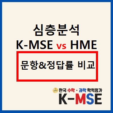  HME 수학학력평가 vs K-MSE 문항 및 변별력 비교! 심층분석