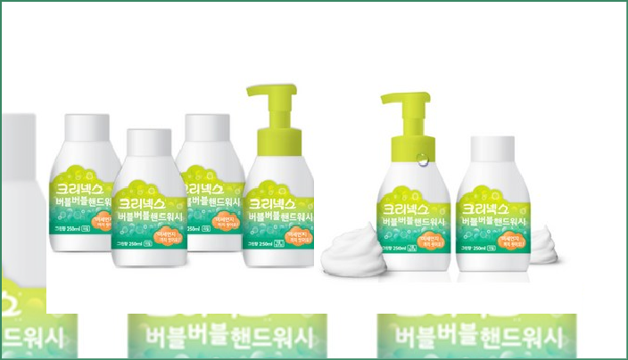  크리넥스 버블버블 핸드워시 그린향 펌프형 250ml + 캡형 리필 250ml x 3p