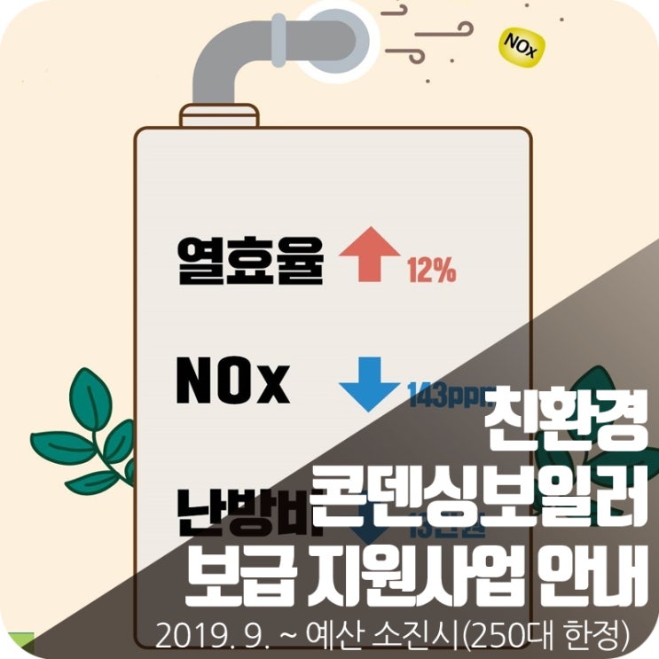  미세먼지 낮추는 콘덴싱보일러 교체 지원 사업 안내(250대 한정)