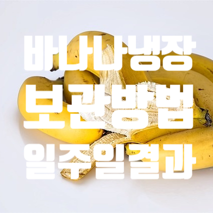  바나나 냉장고에 일주일 보관한 결과