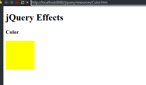 jQuery UI - Effects: Color Animation (애니메이션) 적용하기