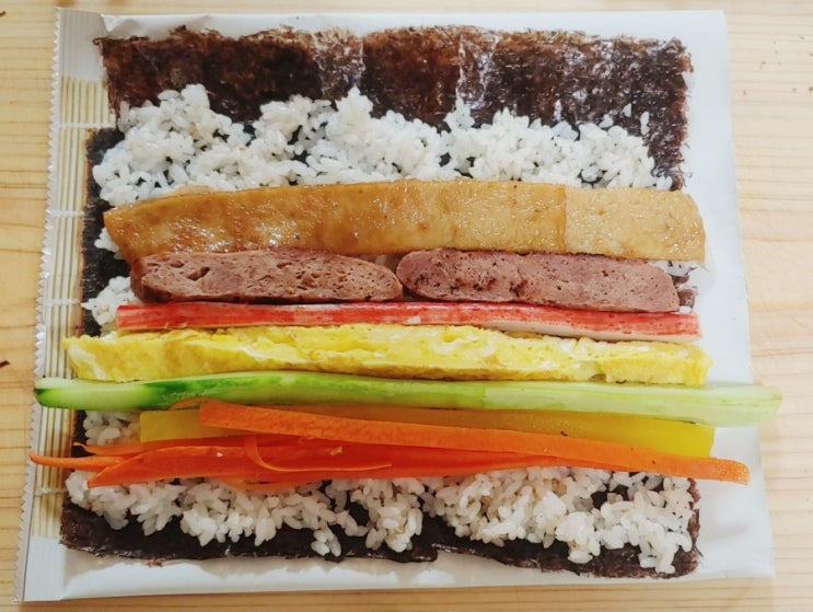 소풍도시락 메뉴 오리고기 김밥 만들기