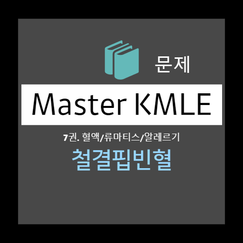  철결핍빈혈(Iron deficient Anemia) 문제 - 진단, 검사 (선택지: 엽산, 페리틴 ferritin, 비타민 B12, C-반응단백질, 젖산탈수소효소)