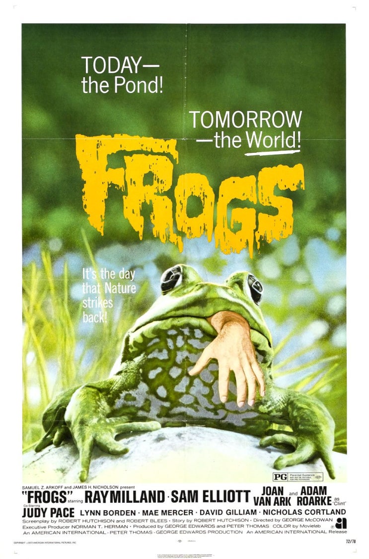 프로그 [Frogs] (1972) 개구리보다는 다른 파충류가 더 무서운 에코 호러 장르의 초기 실패작