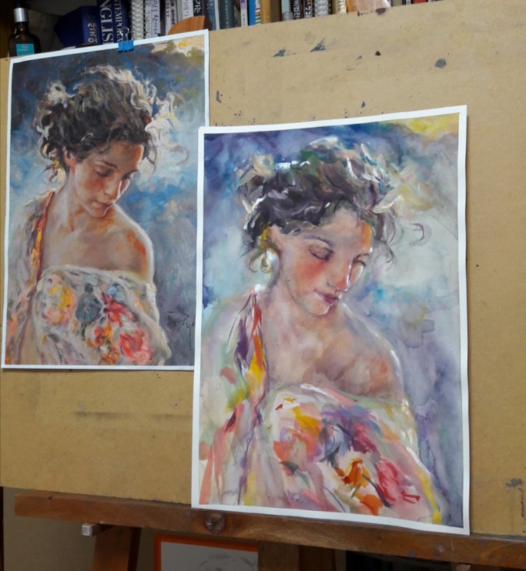  (royo 모작) 숄을 걸친 여인  완성