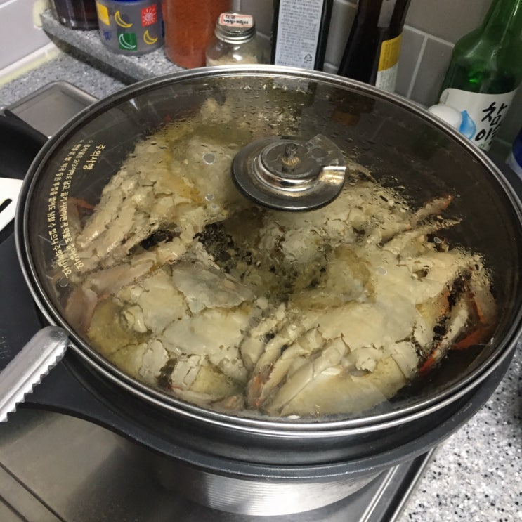  [일상] 늦은 18년도 일상 꽃게 쪄 먹기!