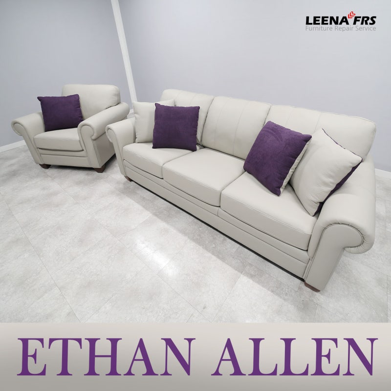 ETHAN ALLEN Conor Leather Sofa Re-Birth by 리나FRS☆ 미국 명품가구 이튼알렌 리폼 후기