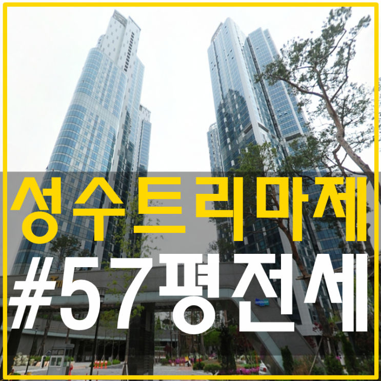 성수동트리마제 57평전세 명품아파트로