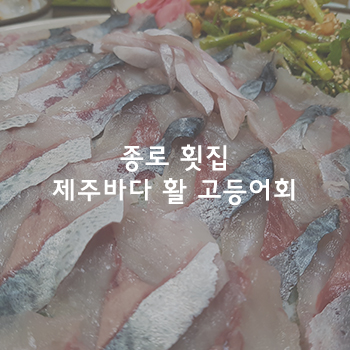  종로 횟집 - 제주바다 활 고등어 회