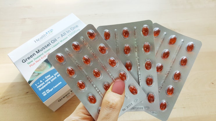  관절영양제 뉴질랜드 초록홍합 그린머슬15500 챙겨먹어요.