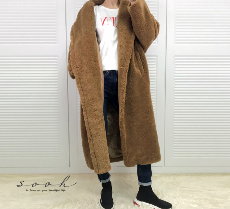  Real 낙타털 막스마라 테디베어 코트로 스타일 Up 해봐요
