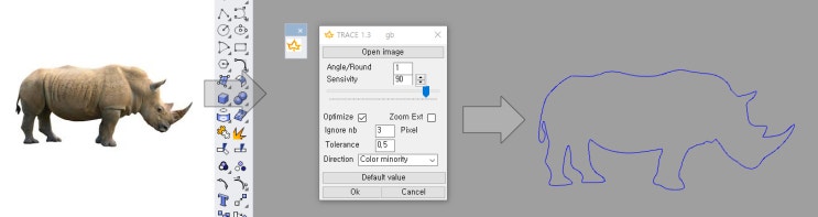  라이노 무료 플러그인 소개 | Trace