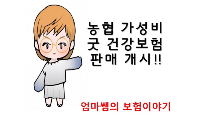  농협 가성비 굿 건강보험 다시 판매 개시!!