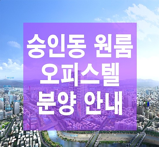 방송에나온 숭인동 1억대 원룸 오피스텔 헤스티아 분양안내