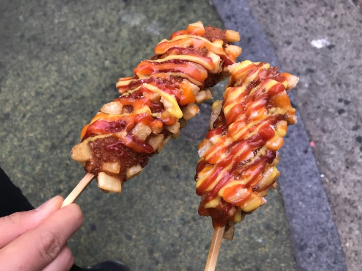  안산 중앙동 간식 맛집 추억의 만득이 감자통모짜 명랑핫도그