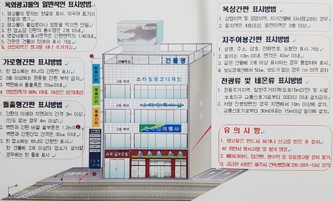 사인 간판 옥외광고물 허가 기준 지침서 사인 간판 옥외광고물 허가 기준 지침서
