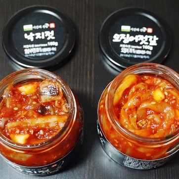 칠갑농산 오징어젓갈 낙지젓갈 맛깔난 밥도둑