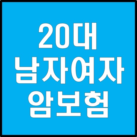  20대 암보험 싸고 좋은게 있을까요, 없을까요?