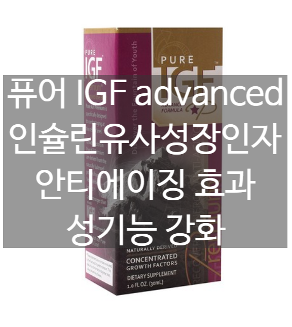 퓨어 IGF (Pure IGF) 어드밴스드 포뮬러 P 프리미엄 인슐린 유사 성장 인자 [네이버최저가 대비 25%싸게!]