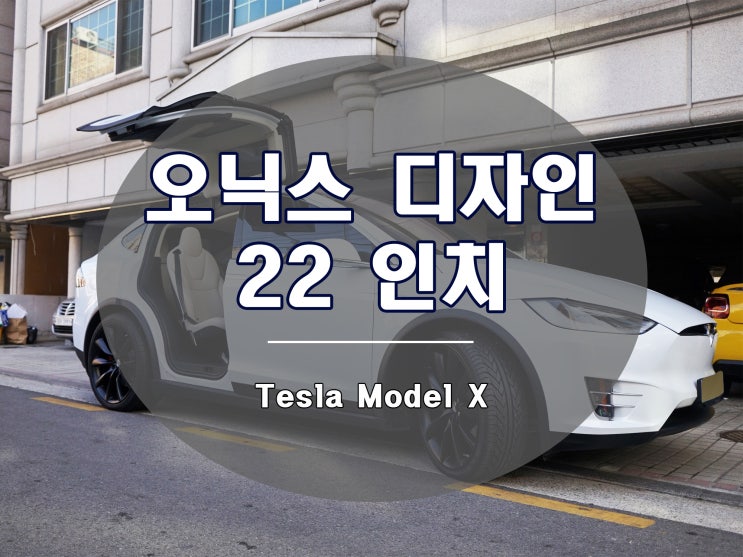 테슬라 휠 모델 X는 오닉스 디자인 22인치