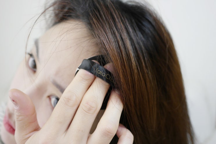   헤어라인메이크업 라라츄 헤어쿠션 여자도헤어빨 ~! 
