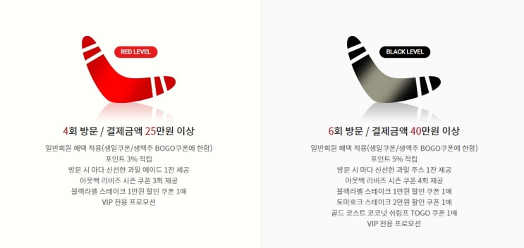  2019 아웃백 블랙 맴버쉽 혜택 작년과 달라진점 아웃백 할인 받기