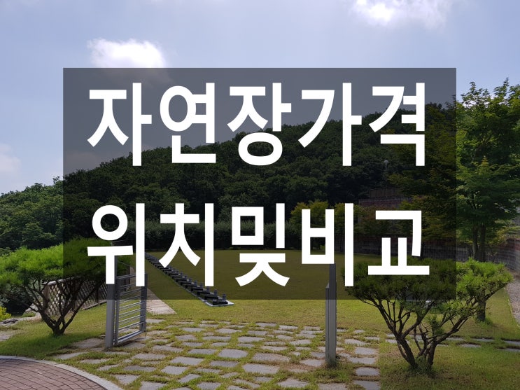 자연장가격-위치 비교하기