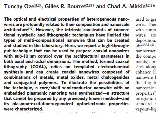  Coaxial lithography
