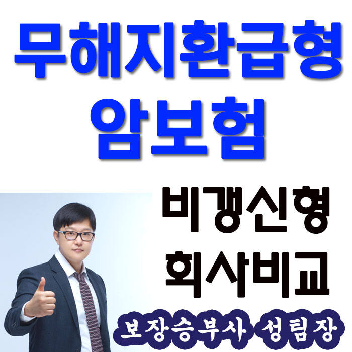  무해지환급형 암보험 비갱신형 회사비교 해봤어요 (암종류,암발병률)