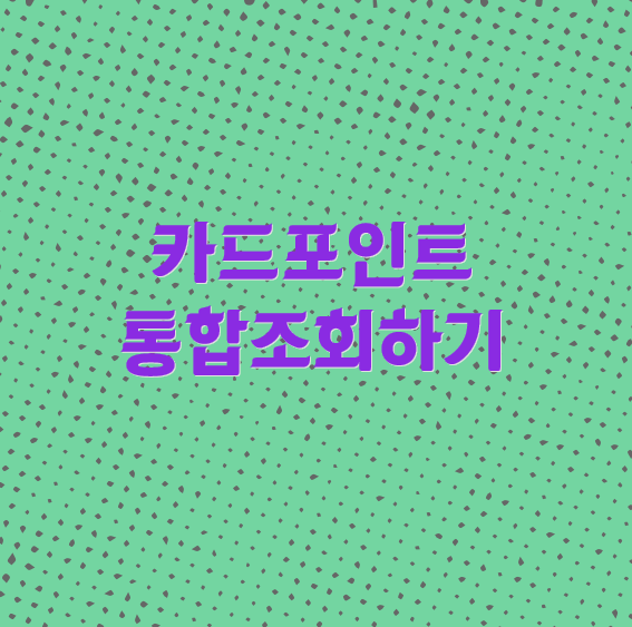  여러개의 신용카드포인트 통합조회 하기