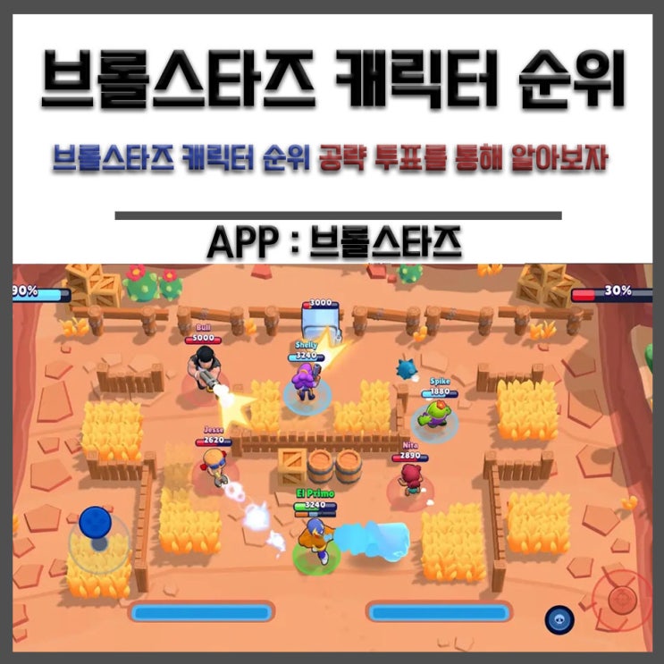  브롤스타즈 캐릭터 순위 공략 투표를 통해 알아보자
