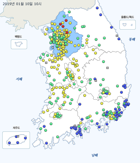  오늘의 초미세먼지농도