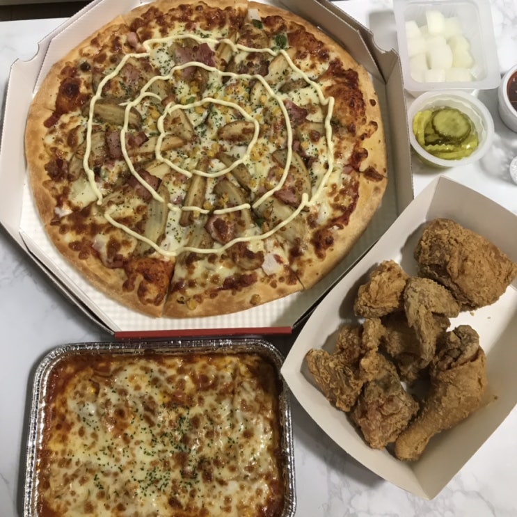  [강동구 천호동 길동 치킨 베이컨포테이토피자 치즈오븐스파게티 존맛탱 배달 단골 맛집 테이스터스피자앤치킨] 제발 한번 드셔보세요 다른 곳 이제 못 먹는다구요