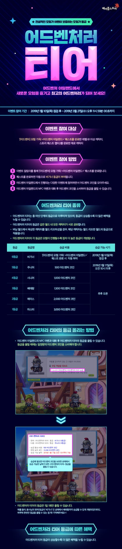 메이플스토리 20190110 어드벤처러 티어 : 네이버 블로그