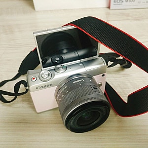 카메라 캐논 EOS M100 (핑크) 15-45mm 미러리스구입 추천, 개봉기와 간단한 사용방법