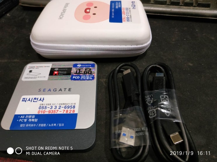 씨게이트  FAST SSD USB-C + Rescue 250GB 외장SSD 사용기-김해윈도우설치