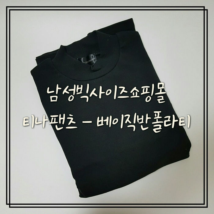  남성빅사이즈 쇼핑몰추천 - 티나팬츠 베이직반폴라티 후기 [남자데일리룩추천]