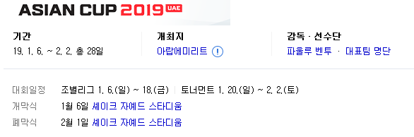 2019.01.14 아시안컵 (인도 vs 바레인 아랍에미리트[UAE] vs 태국)